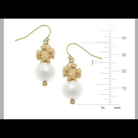 - Gold cross earrings - Picture 2 of 5